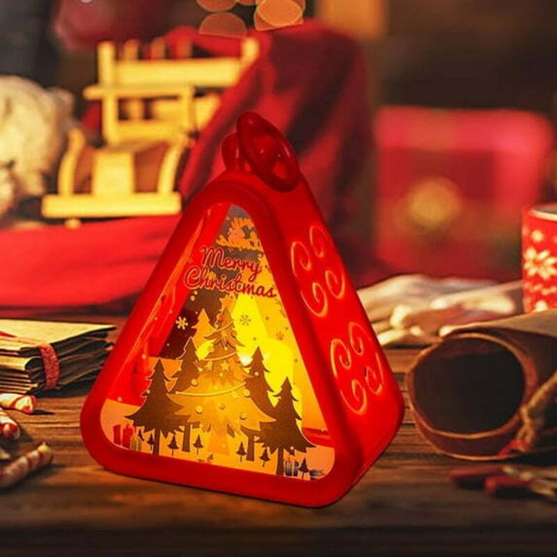 Dekorative Vintage-Hängetischlampe, kleines Nachtlicht für Weihnachtsbaum, Kamin, Innen- und Außendekoration für Fenster...