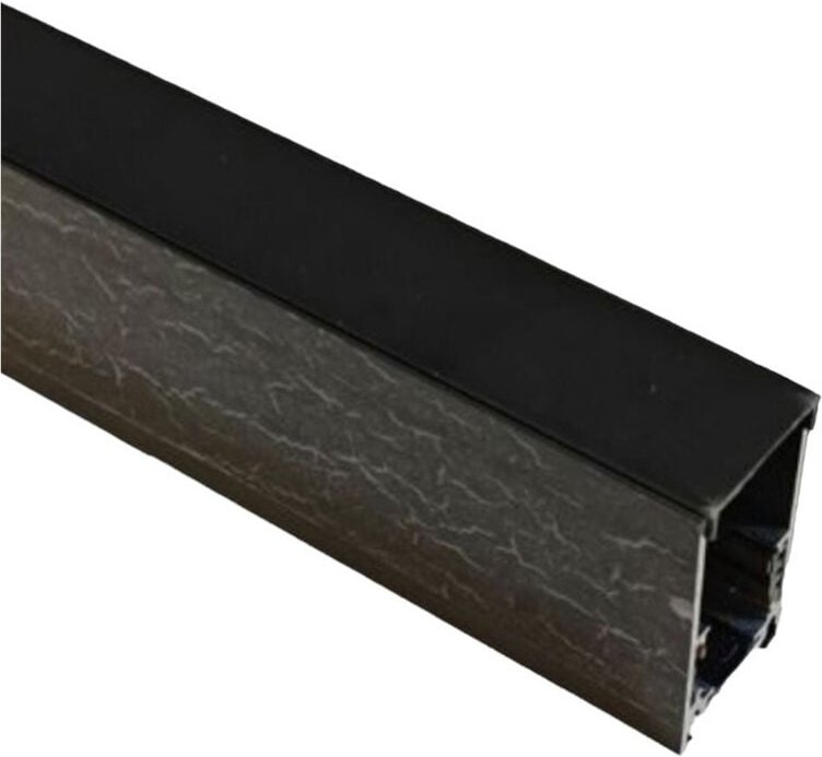 Trade Shop - BINARIO LINEARE ESTERNO IN ALLUMINIO NERO PER TRACK LIGHTS MAGNETICHE DC 48V 2MT GF-3-2M -