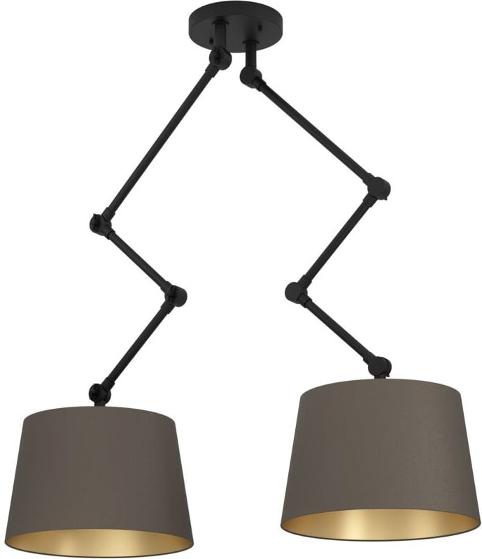 Thumbnail - Eglo - Hängelampe Pistunio, Pendelleuchte Esstisch höhenverstellbar, Esszimmerlampe 2-flammig aus Metall in Schwarz mit ...