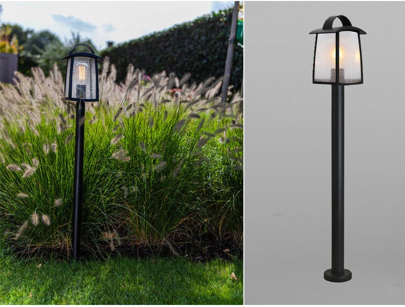 LED Außen Wegeleuchte in Laternenoptik, Höhe 103,5cm, Schwarz