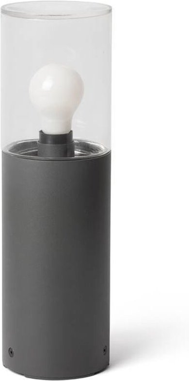 Faro Barcelona - Sockelleuchte dunkelgrau mit transparentem Glas H400 kila 71746