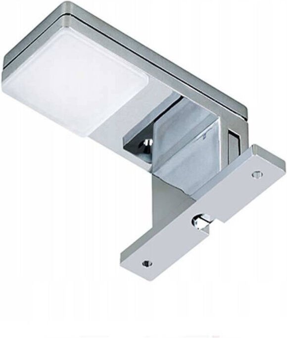 Trade Shop - LED-Lampe für Badezimmer 3 Watt modernes natürliches Licht 4000k schwarzer silber ip44 90p - Silber