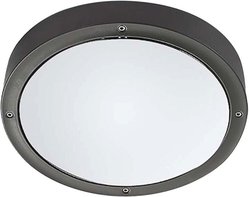 Ledkia - Leds-C4 Basic - Außen led Round Flush Deckenleuchte Basic Aluminium Grey 26cm 1488lm 4000K IP65