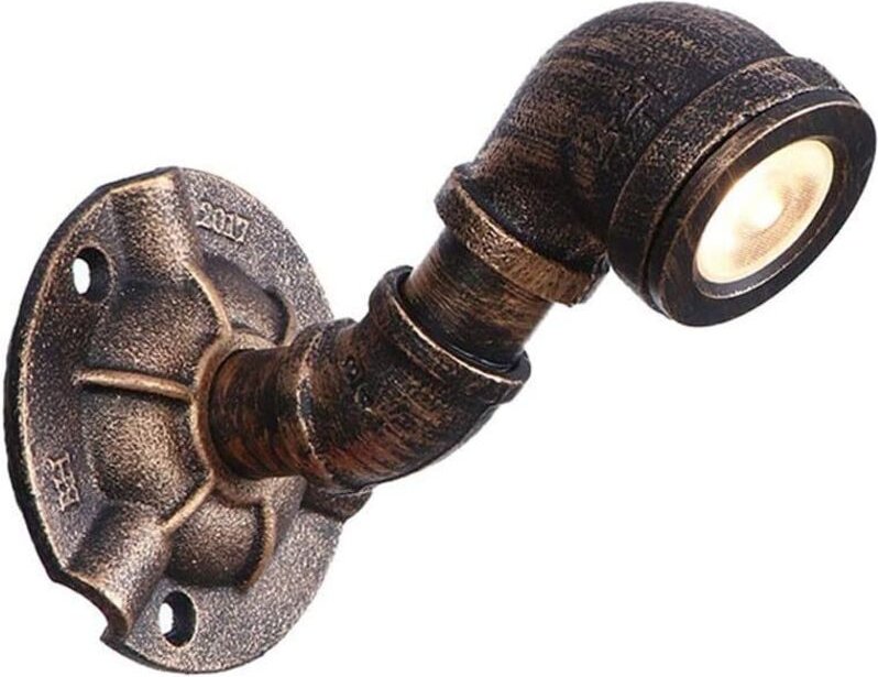 Wandleuchte aus Eisen im Loft-Stil, Retro-Vintage-Industriestil, Steampunk-Stil, 3W LED, Metallwandleuchte