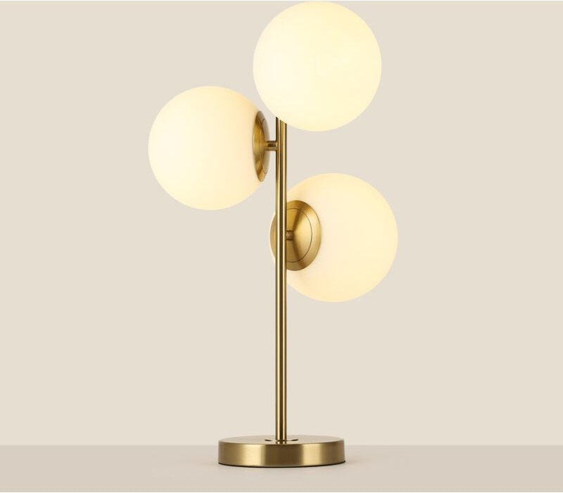 Dreifach-Glaskugel-Tischlampe "rom" - 3 x E27 - ø 15cm