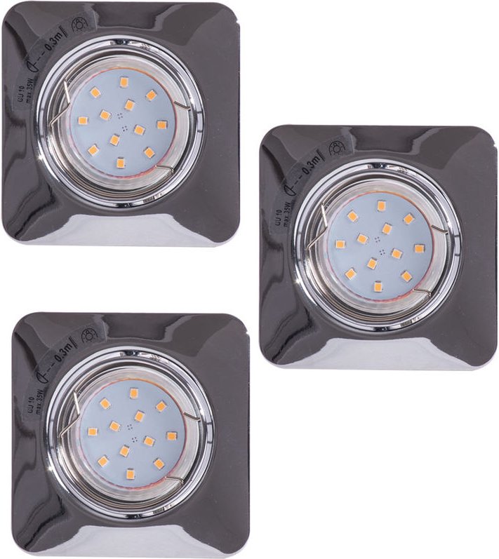 Eglo - 3x led Einbau Strahler Decken Lampen chrom Spots verstellbar Tween Light 78228 Karton beschädigt