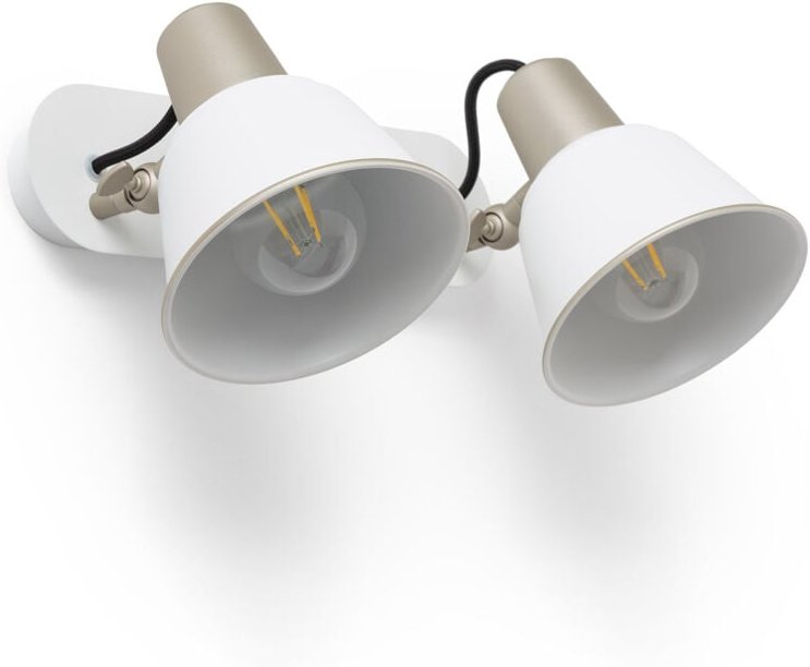 Wandleuchte Badezimmer Metall 2 Strahler Birzay Weiß