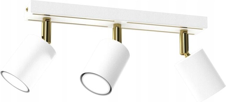 Deckenlampe Deckenleuchte, verstellbarer Streifen, 3x GU10, Weißgold
