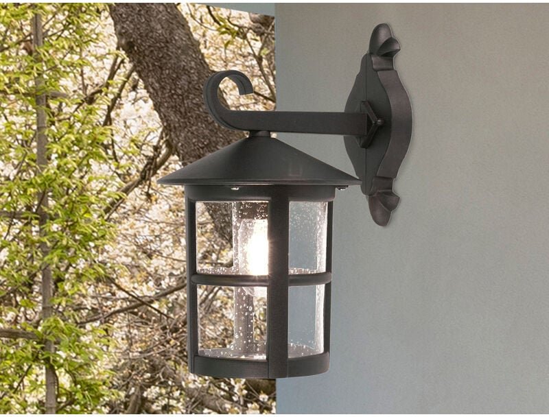 Elstead - Außen Wandlaterne hereford aus Alu im Landhausstil, Schwarz Höhe 34,5cm