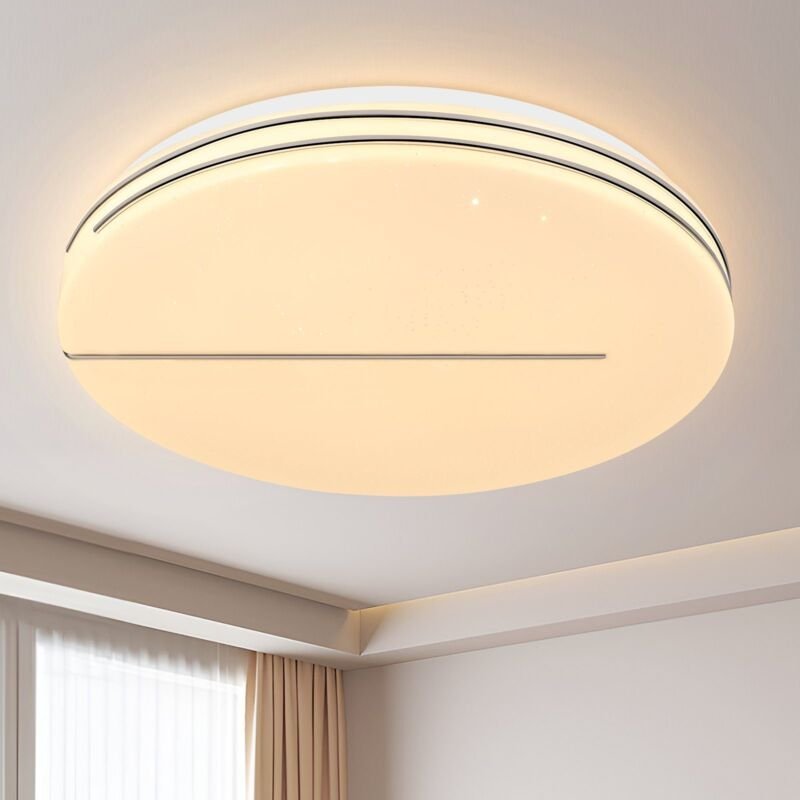 Thumbnail - Deckenlampe led Deckenleuchte Schlafzimmer - Ø27cm Schlafzimmerlampe Sternenhimmel 12W Küchenlampe Warmweiß Flurlampe Mo...