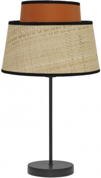 Fabrilamp Tischleuchte aus of Stoff in Kürbis/Naturfarbe Jia 1light