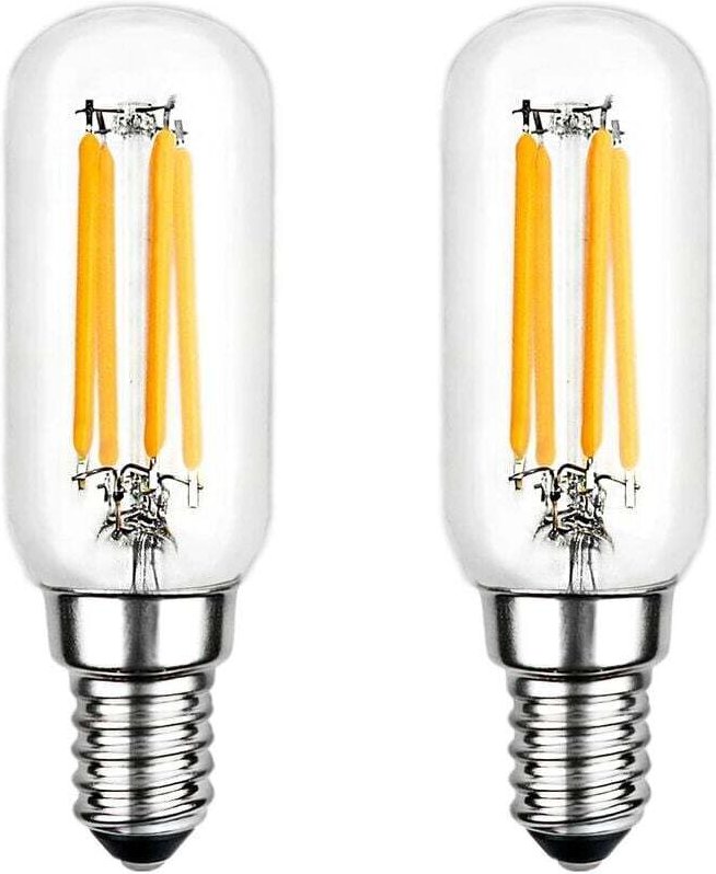 LED-Lampe, T25 E14, 4 W, warmweiß (2700 K), 400 lm, Röhrenglühlampe für Dunstabzugshauben, nicht dimmbar, 2er-Pack