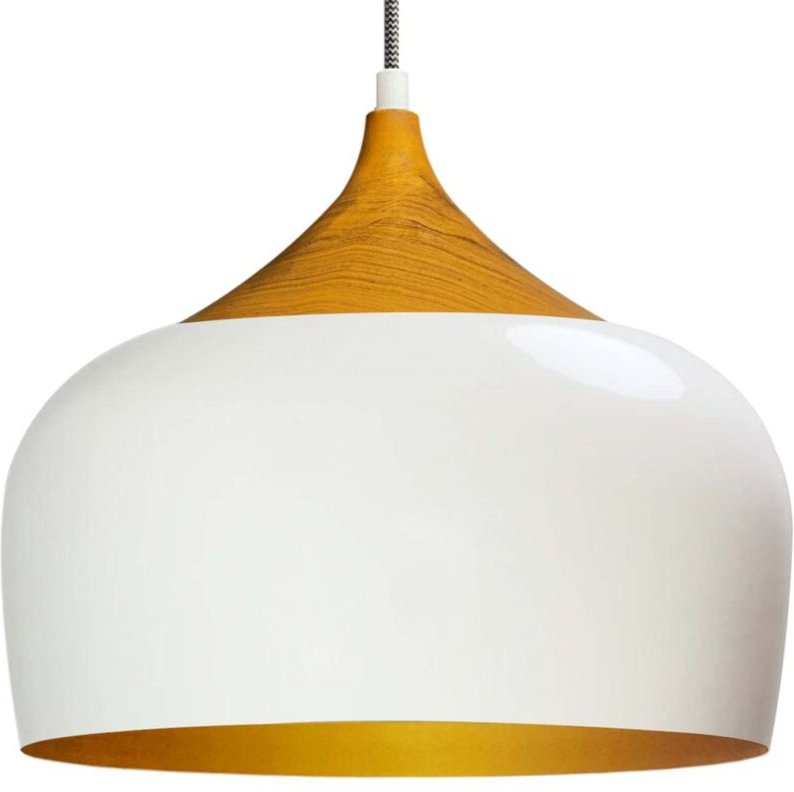 Weiße Pendelleuchte aus Eisen mit Kabel für Café, Büro, Geschäft, Laden