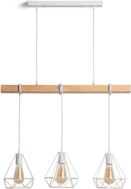 Ledkia - Pendelleuchte Metall Sardo 3 Spots Weiß