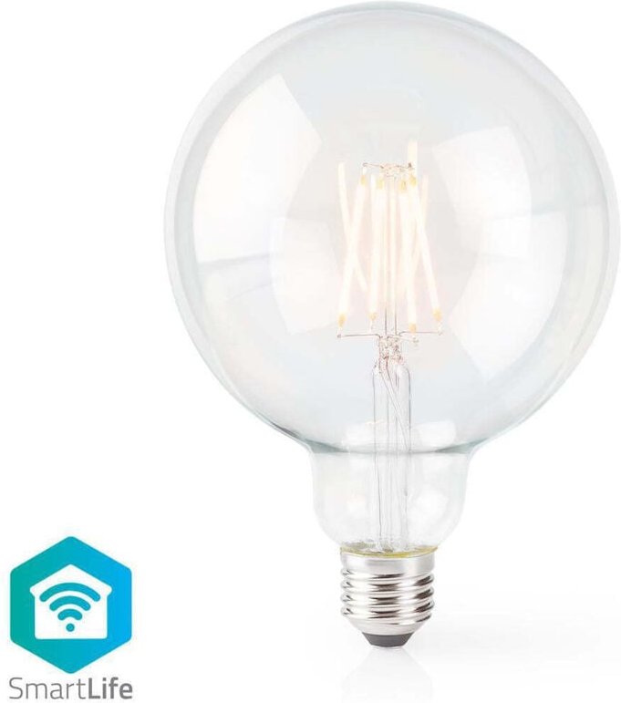 Nedis - Smartlife led gluhlampe wlan e27 500 lm 5w warmwei 2700 k glas android ios g125 1 stuck