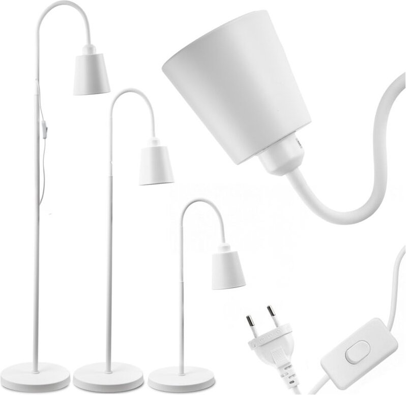 KALSO Lumiled E27 LED-Stehleuchte, weiß, mit Höhenverstellung