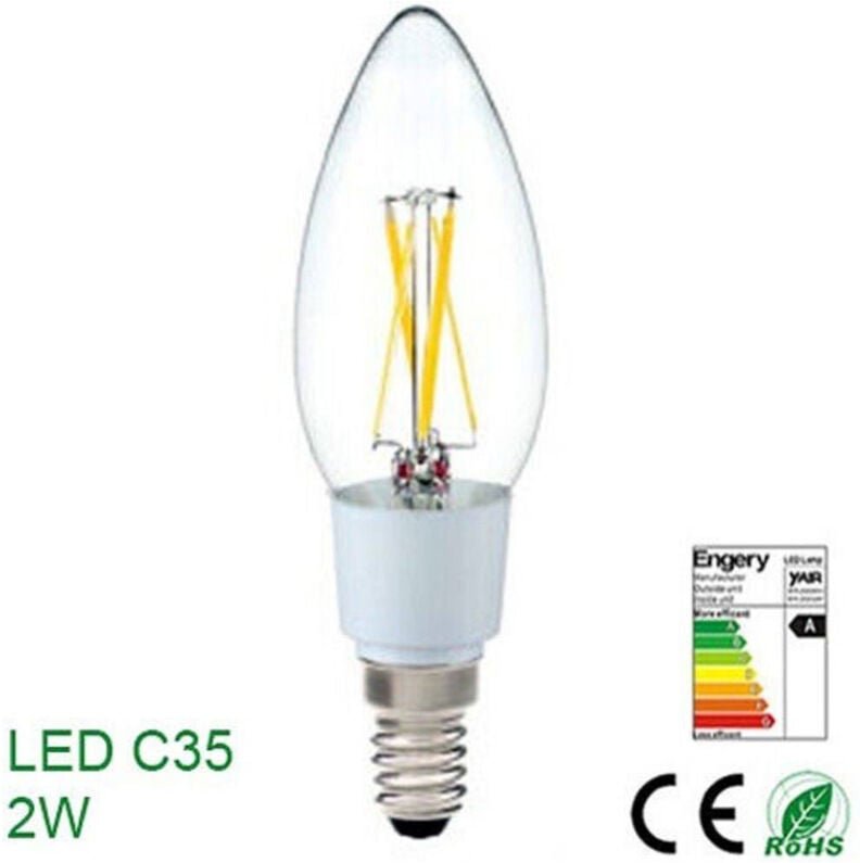 Trade Shop Traesio - Trade Shop - energiesparende led-lampe 2 w E14 niedriger verbrauch warmes licht klasse a -