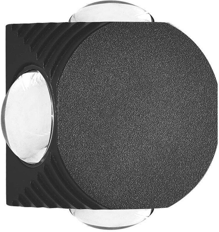 V-TAC LED-Wandleuchte rund - IP54 - Schwarz - 4W - 390 Lumen - 3000K