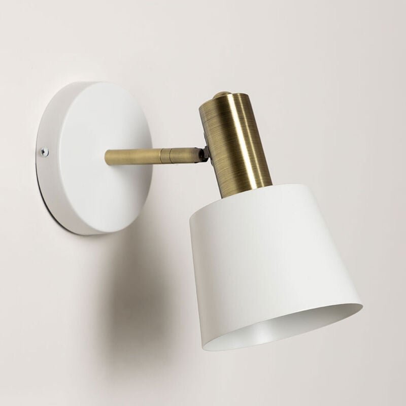 Agueda Wandleuchte aus Eisen Weiss - Sklum