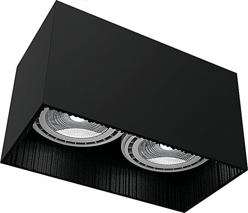 Deckenlampe klein B: 24 cm für 2x GU10 Deckenleuchte Wohnzimmer Aufputz