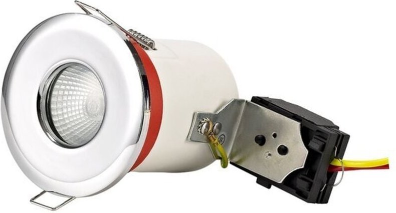 Inspired Deco - Agni - Fixed Fire Rated Einbaudownlight, Chrom poliert, GU10, IP65