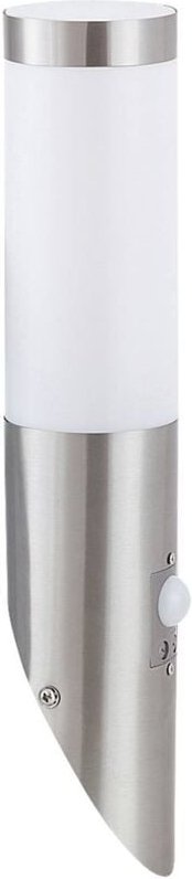 Wandleuchte mit Bewegungsmelder 1xE27 Inox Fackel satiniert Chrom 8266 Rabalux