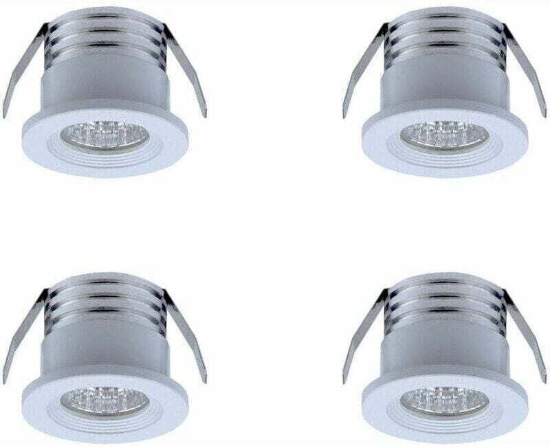 4er Set Mini-Einbaustrahler LED 3W warmweiß Weiß