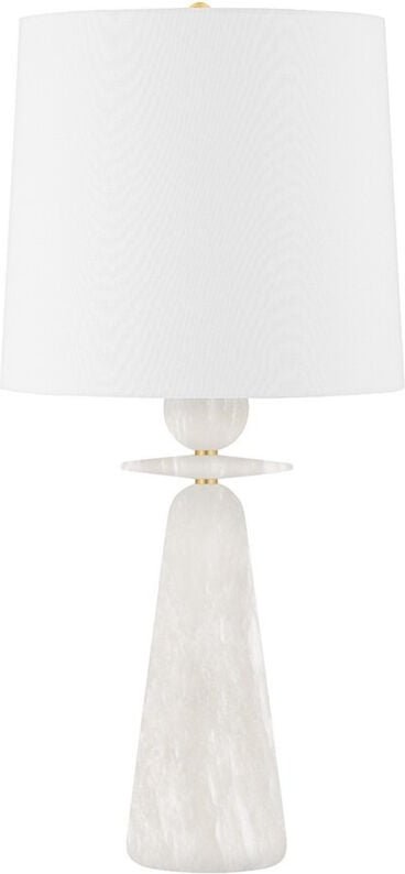 Thumbnail - Montgomery 1 Licht Tischlampe Messing, Leinen, 2700K