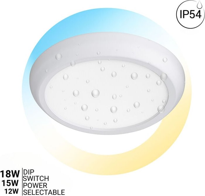 Thumbnail - Rundes LED-CCT-Deckenlicht - 12W/15W/18W - Einstellbare Leistung