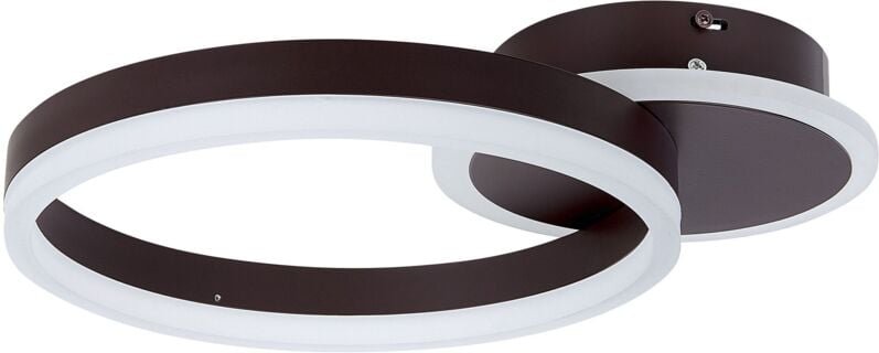 Beliani - led Leuchte Braun Aluminium Einzelner kreisförmige Ring runder Sockel Glam Minimalistisch Wohnzimmer Schlafzim...