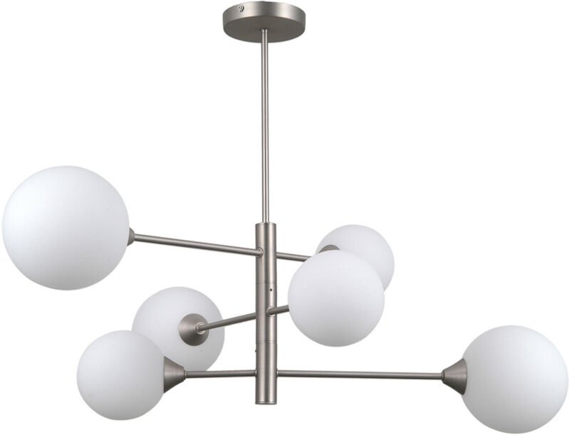 Italux - Evora Moderne halbbündige Deckenleuchte mit 6 Leuchten, mehrarmig, G9