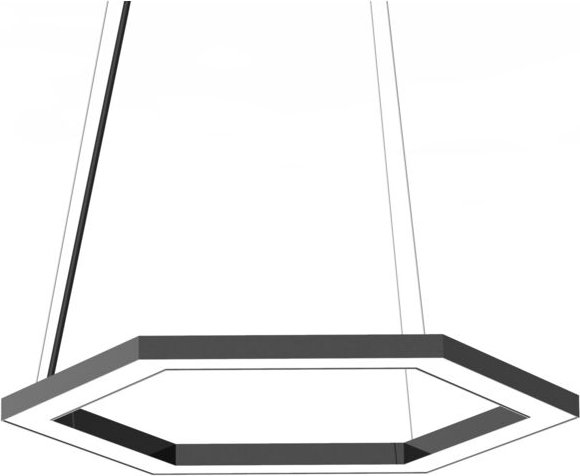 Esagono sospensione Ø40 monocolore lucido