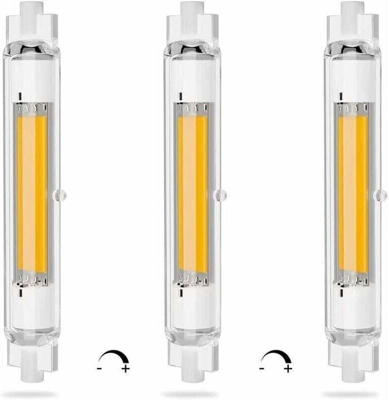 R7S LED 118 mm, dimmbar, 20 W, energiesparende COB-LED-Lampe. Entspricht einer J118 mm 200-W-Halogenlampe, warmweiß (300...