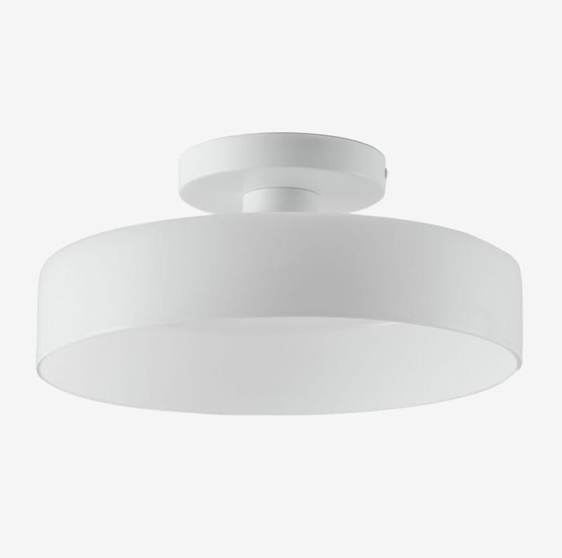 Thumbnail - Sklum - Jaxal Glas-Badezimmer-Deckenleuchte Weiss Ø35 cm