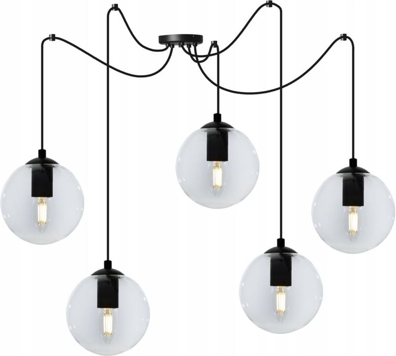 LED-Glaskugel-Deckenleuchte „Spinne“