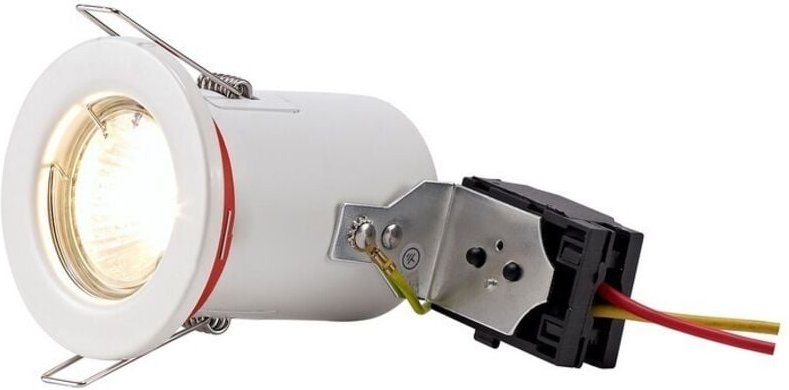 Inspired Deco - Agni - Behobenes Feuerlicht-Einbaudownlight, Weiß, GU10, IP20