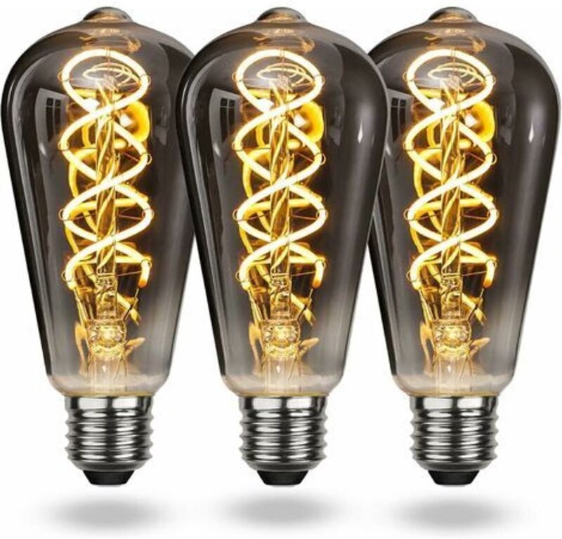 Lablanc - Warmweiße Vintage-E27-LED-Glühbirne, Vintage-E27-dimmbare Spiral-Filament-Glühbirne, 4 w, weiches Licht, E27-V...