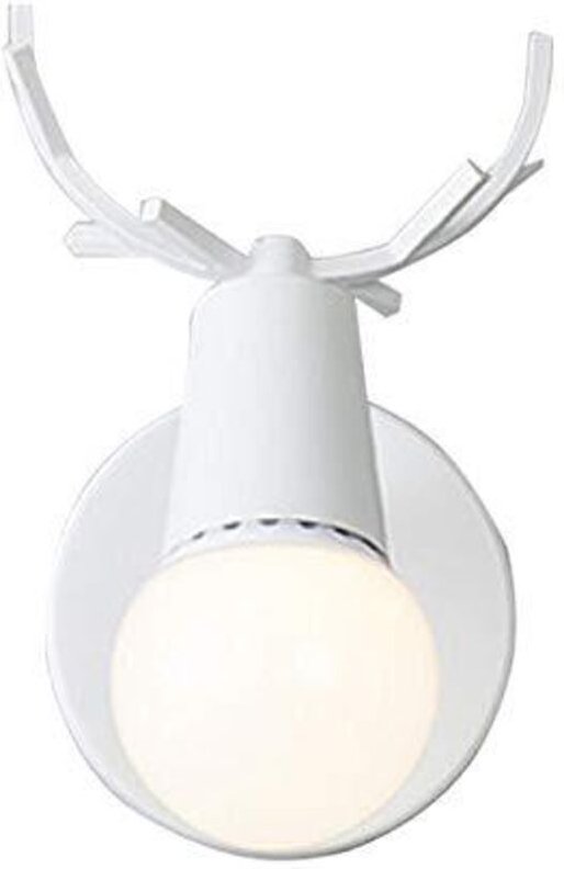 Wandleuchte Moderne Kreativer Geweih Wandlampe E27 für Kinderzimmer, Restaurant, Flur, Treppen (Weiß)