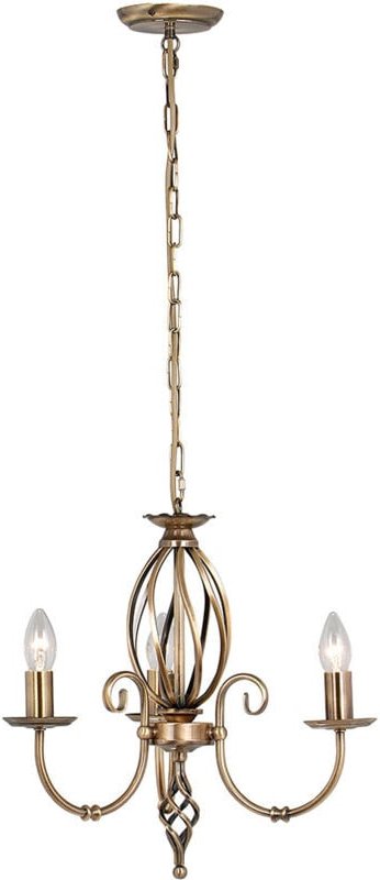 Kronleuchter Hängelampe Deckenleuchte Stahl Messing d 36 cm Esszimmerlampe