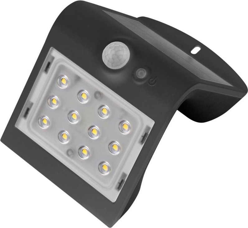 Solar-LED-Wandleuchte Korpass Sensor 2W kaltschwarz