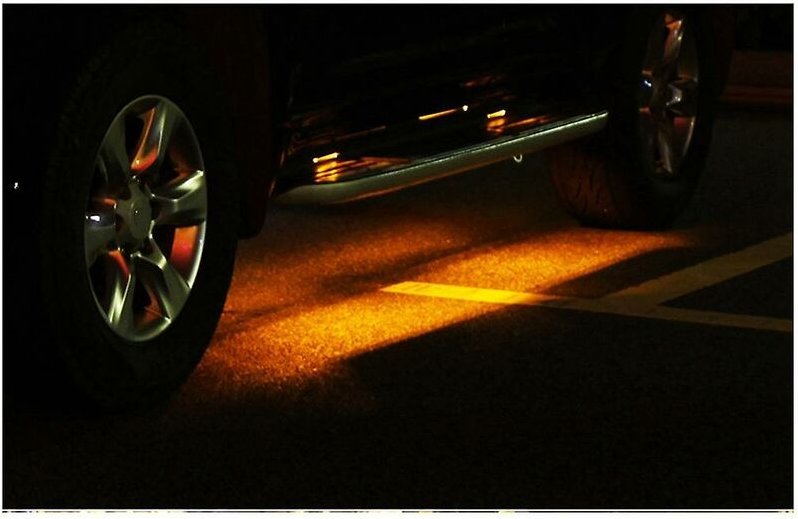 4 Stück Auto-LED-Tür-Seitenschritt-Trittbrettleuchten für Cruiser Prado 150 2010–2018 (gelb)