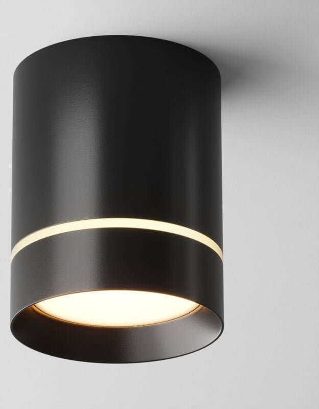 Maytoni Orlo Aufbau-Downlight Schwarz 3000K
