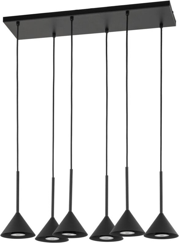 TK Cono Bar Pendelleuchte Deckenleuchte Schwarz 6xGU10