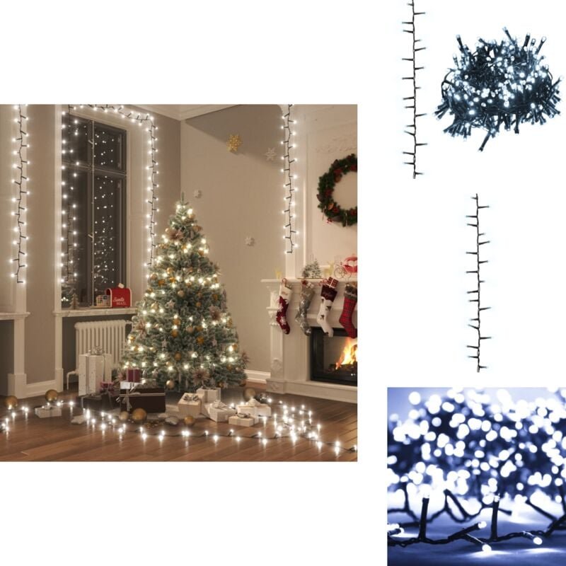 LED-Lichterkette mit 2000 LEDs Kaltweiß 45 m pvc - Weihnachtsbeleuchtung - LED-Lichtringe - Lichterkette - Innenbeleucht...