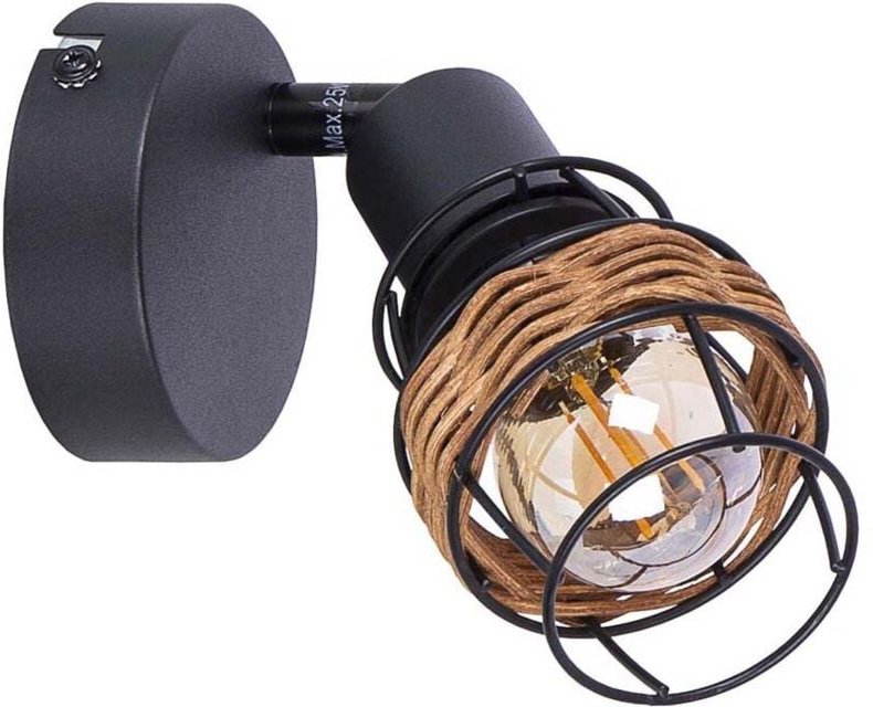 Wandlampe Wohnzimmerleuchte Flurleuchte schwarz E14 Spot beweglich H 12,4 cm