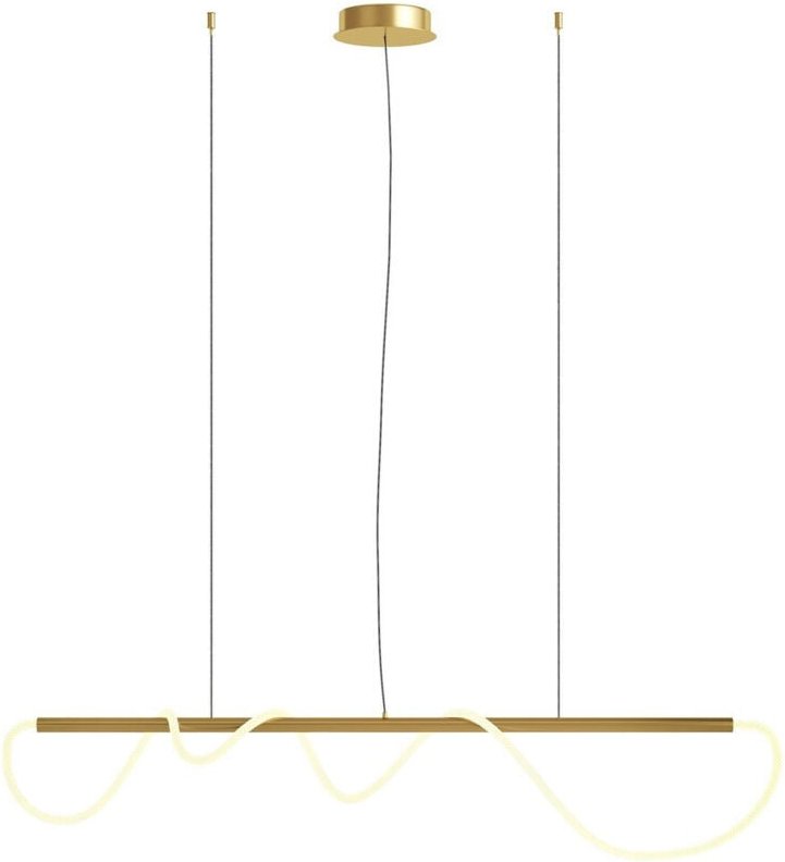 Thumbnail - Maytoni - Tau Moderne Stab-Pendel-Deckenleuchte Gold, 140cm Integrierte led 3000K