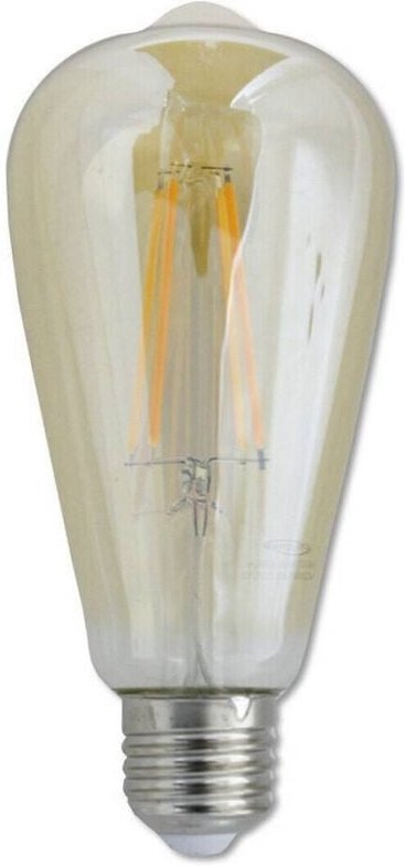 Trade Shop Traesio - Trade Shop - lampadina led filing 8W ST64 E27 light calda 2600K 880LMN vetro ambrato T64-OC -