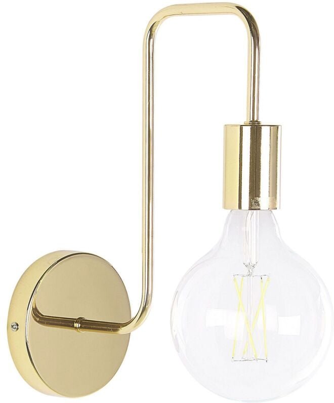 Wandleuchte Gold mit 32 cm Höhe Lampe aus Metall Wohnzimmer Schlafzimmer Küche Flur Moderne Deckenleuchte Modernes Desig...