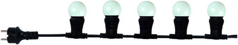 TIBELEC 10 m lange Lichterkette für den Außenbereich, 10 warmweiße B22-Glühbirnen, 500 Lumen pro 10 m TIBELEC