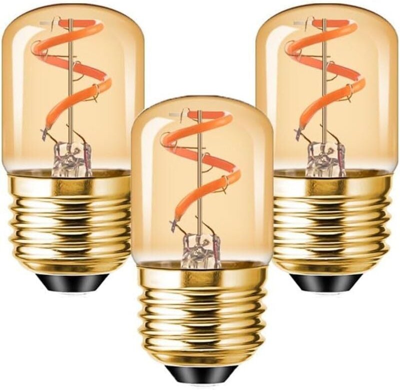 Vintage E27 LED-Lampe 1,5 W, dimmbares bernsteinfarbenes Nachtlicht, Edison-Spiral-LED-Filament, ultrawarmweiß 2200 K, e...